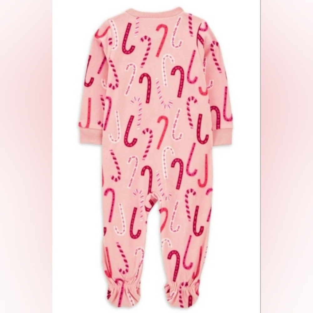 Carter's Pink Candy Cane Footie